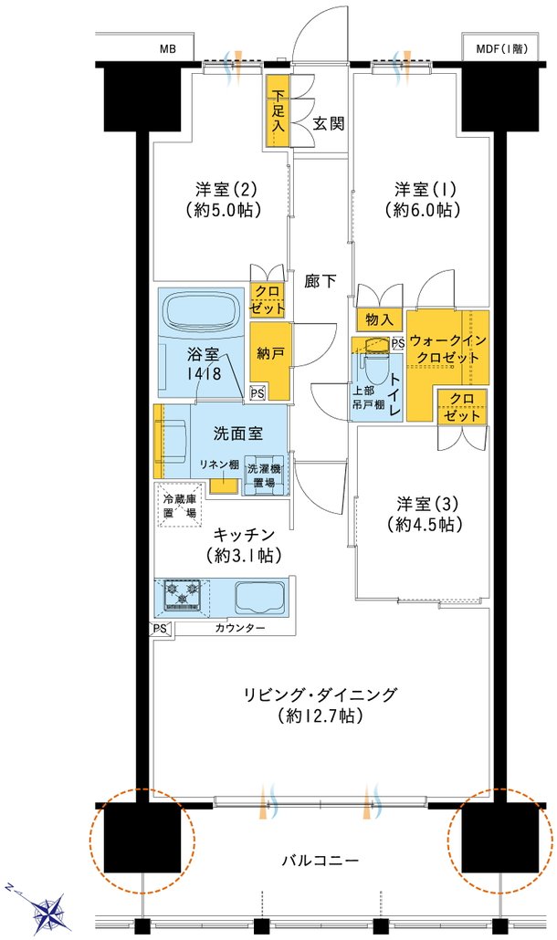 レーベン三河安城REPRENT 間取り D type
