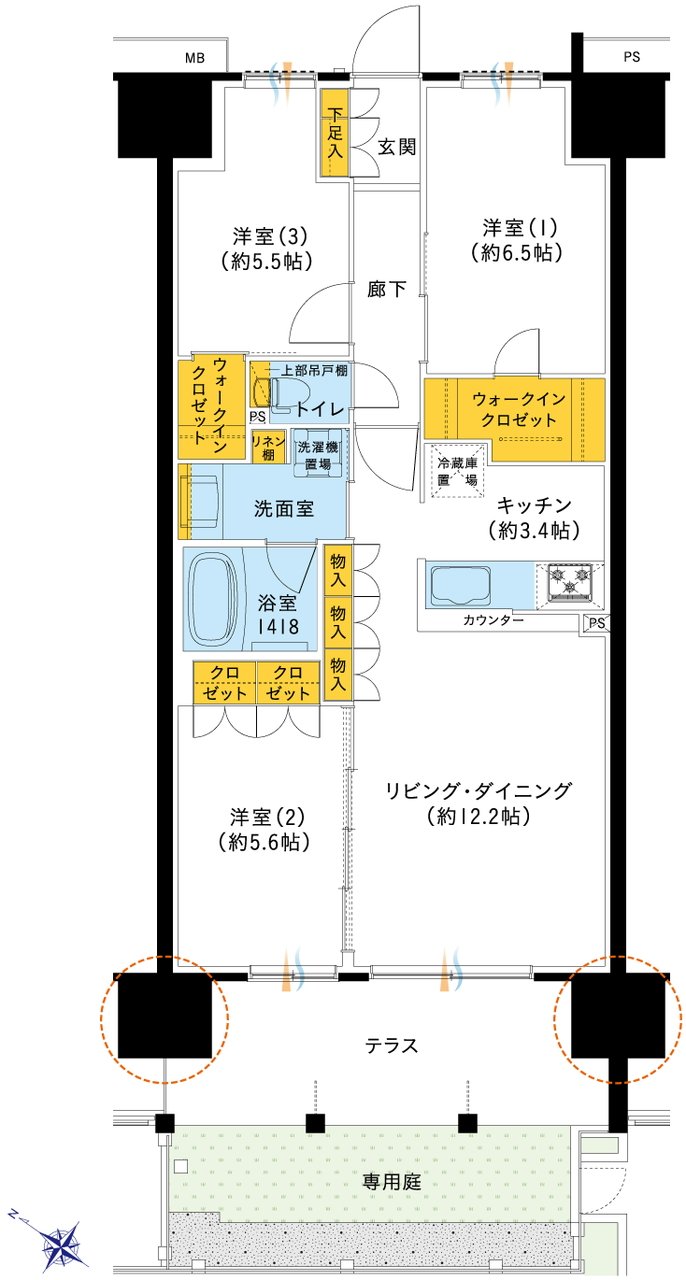 レーベン三河安城REPRENT 間取り Fg type