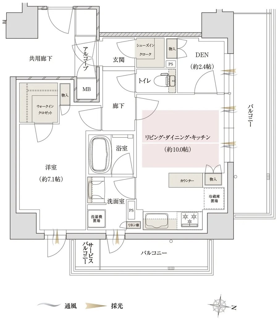 ファインレジデンス住道駅前 間取り A type