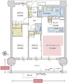 ジオ蕨中央 間取り B3 type