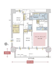 ジオ蕨中央 間取り B1 type