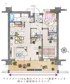 ジオ蕨中央 間取り B2 type