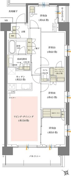 オハナ高尾 間取り G type