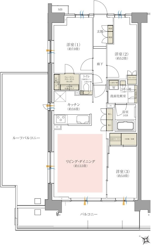 オハナ高尾 間取り Er type