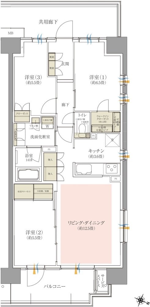 オハナ高尾 間取り O type