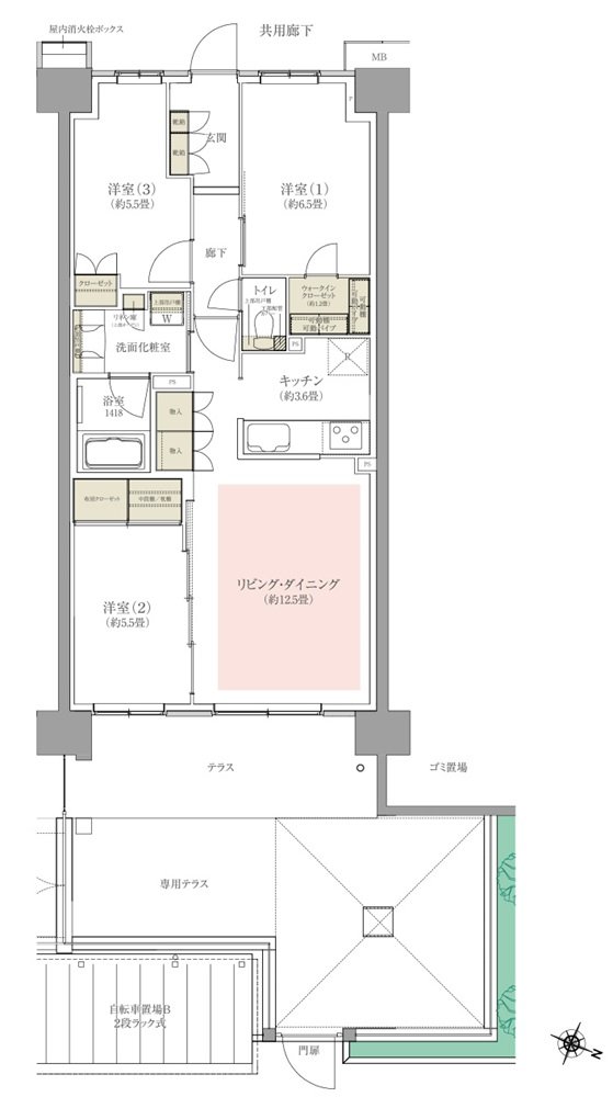 オハナ高尾 間取り Ng type