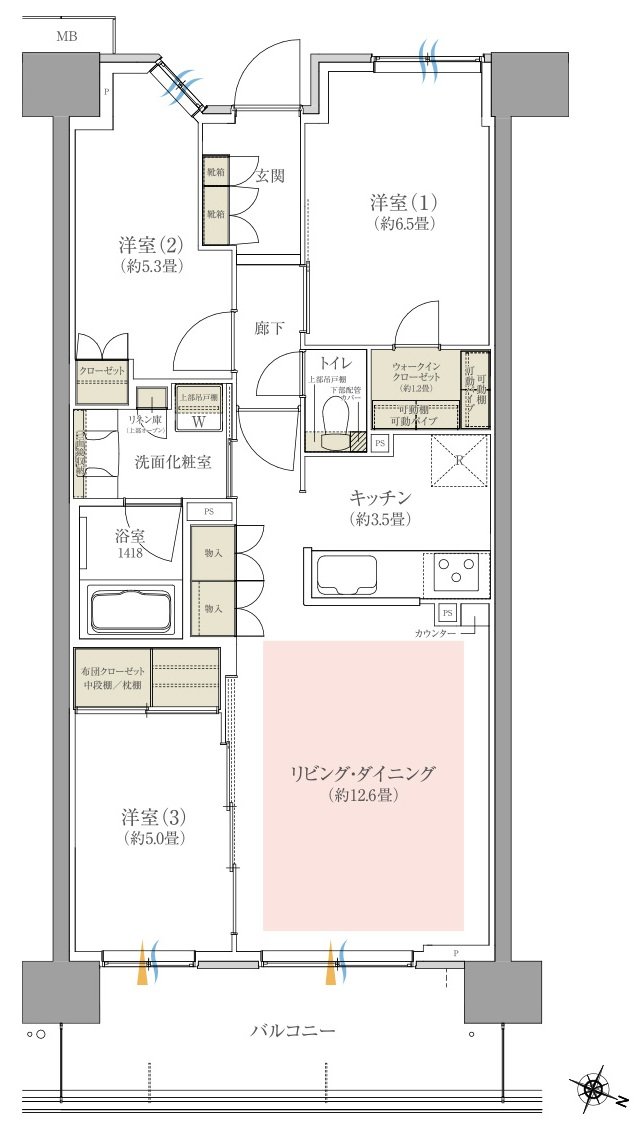 オハナ高尾 間取り K type