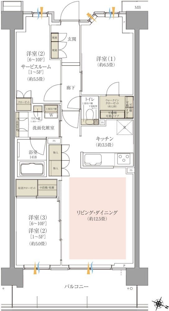 オハナ高尾 間取り J type