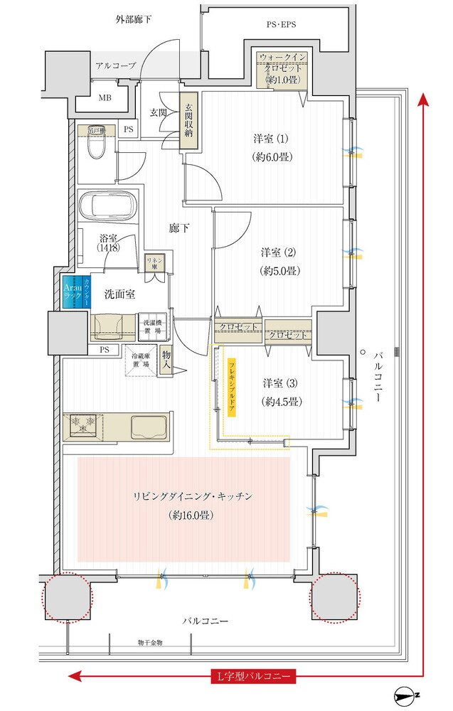 デュオヒルズ青梅ザ・ファースト 間取り Iタイプ(先着順)