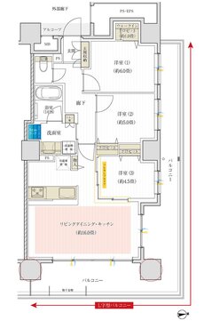 デュオヒルズ青梅ザ・ファースト 間取り Iタイプ(先着順)