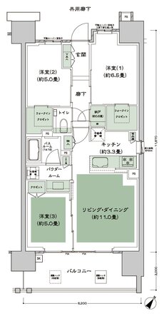 シティテラス下丸子 間取り A-E type