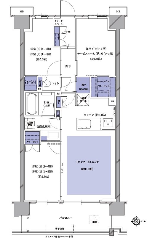 プレシス国分寺 間取り Jタイプ