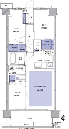 プレシス国分寺 間取り Hタイプ