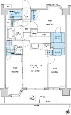 プレシス鶴間レジデンス 間取り Fタイプ