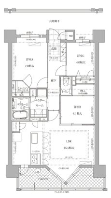 サングレート博多レクシアル 間取り D type