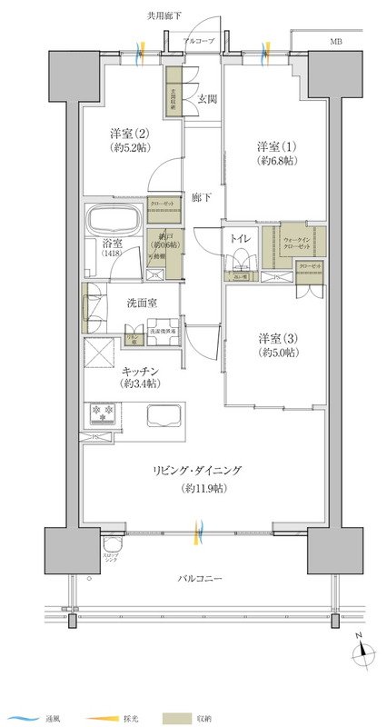 ウィスティリア長泉サウス 間取り Bタイプ