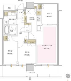プラウドタワー岡山 間取り 73ND type