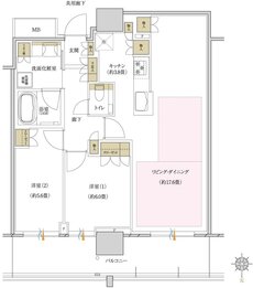 プラウドタワー岡山 間取り 73ND type MENU PLAN1