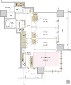 プラウドタワー岡山 間取り 77SF type