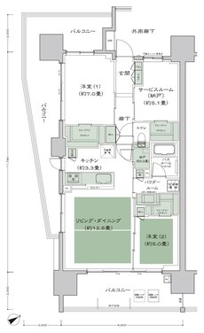 シティタワー名古屋東別院 間取り A2 type