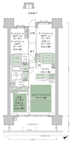 シティタワー名古屋東別院 間取り Da1 type