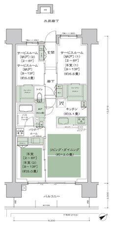 シティタワー名古屋東別院 間取り Da1（9-13F） type