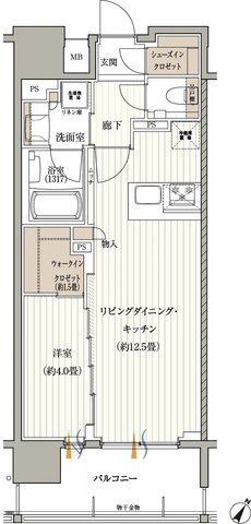 那覇壺屋やちむん通りマンションプロジェクト 間取り Eタイプ