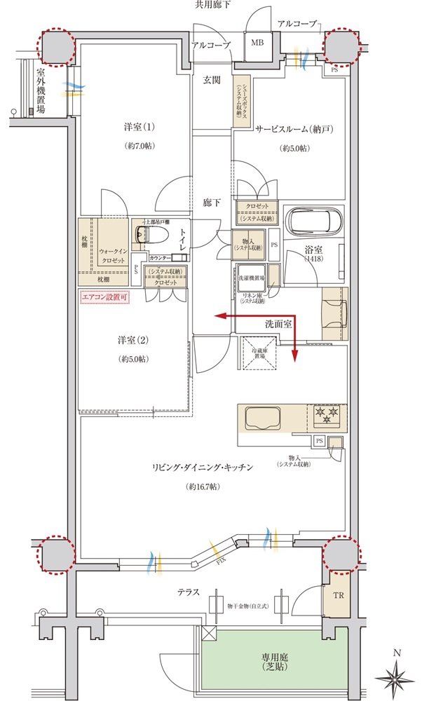 レ・ジェイド西宮北口 間取り D2g TYPE