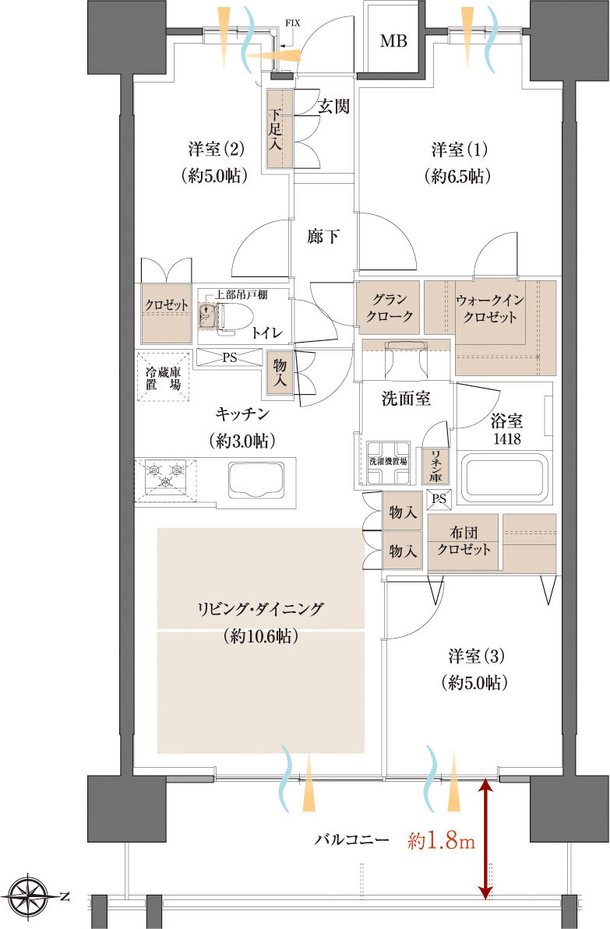 レーベン福島 ONE TOWER 間取り C type