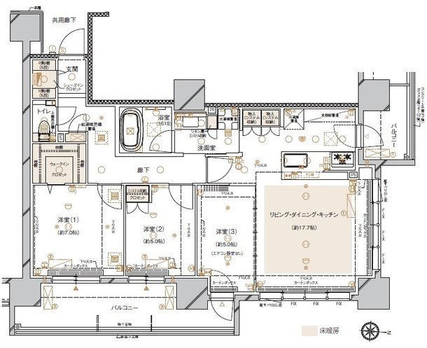 レ・ジェイド北海道北広島 間取り A TYPE