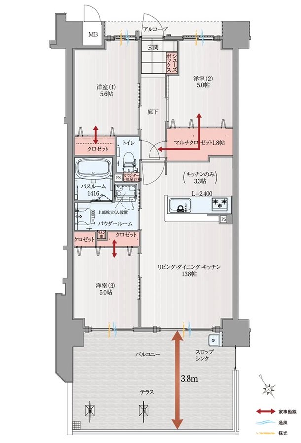 アルファスマート宇多津 間取り B1 type