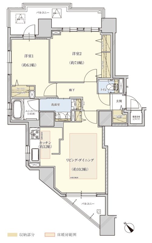 クレアホームズ二十四軒 間取り C TYPE