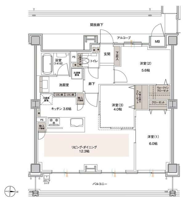 ラルステージ段原 THE MiD 間取り Cタイプ