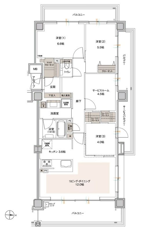 ラルステージ段原 THE MiD 間取り Dタイプ