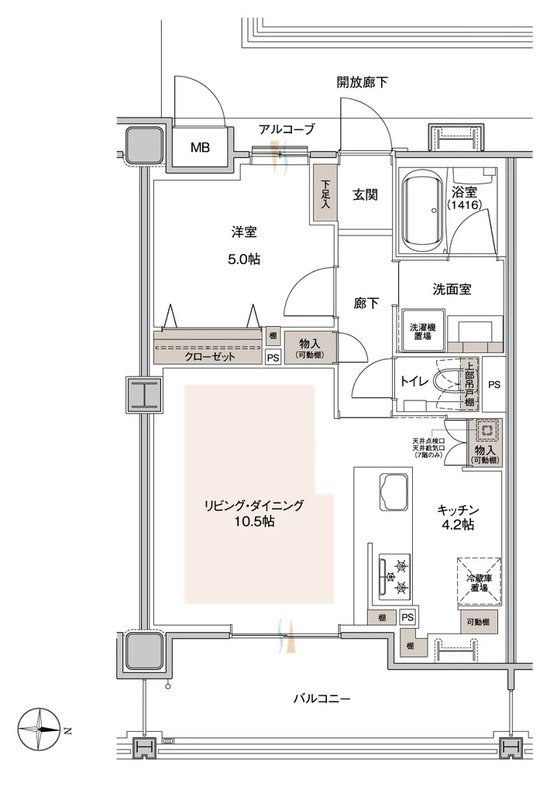 ラルステージ段原 THE MiD 間取り Eタイプ