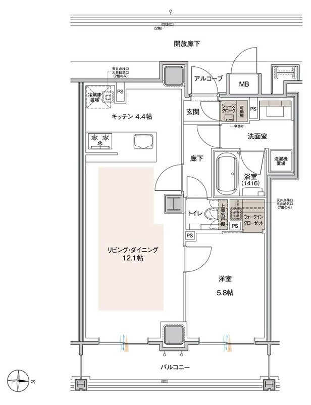 ラルステージ段原 THE MiD 間取り Fタイプ