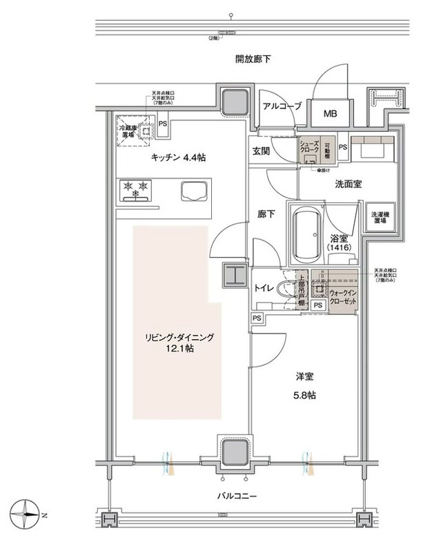 ラルステージ段原 THE MiD 間取り Fタイプ