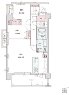グランフォーレ春日原駅前レジデンス 間取り A1タイプ