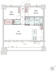 グランフォーレ春日原駅前レジデンス 間取り D1タイプ