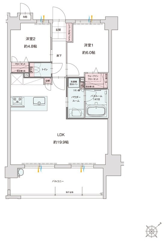 グランフォーレ春日原駅前レジデンス 間取り C1タイプ