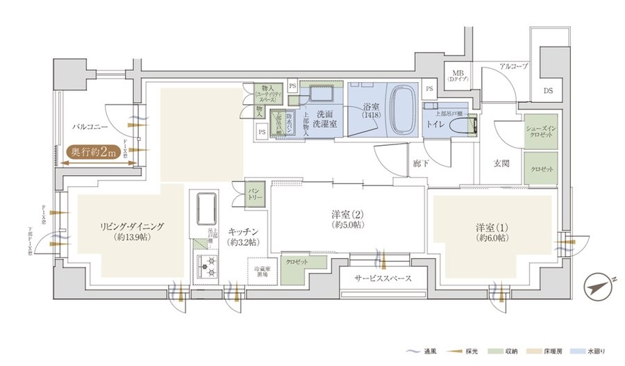 ジオ市谷仲之町 間取り Dタイプ