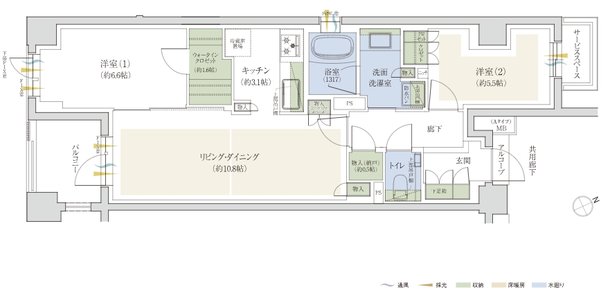 ジオ市谷仲之町 間取り Aタイプ