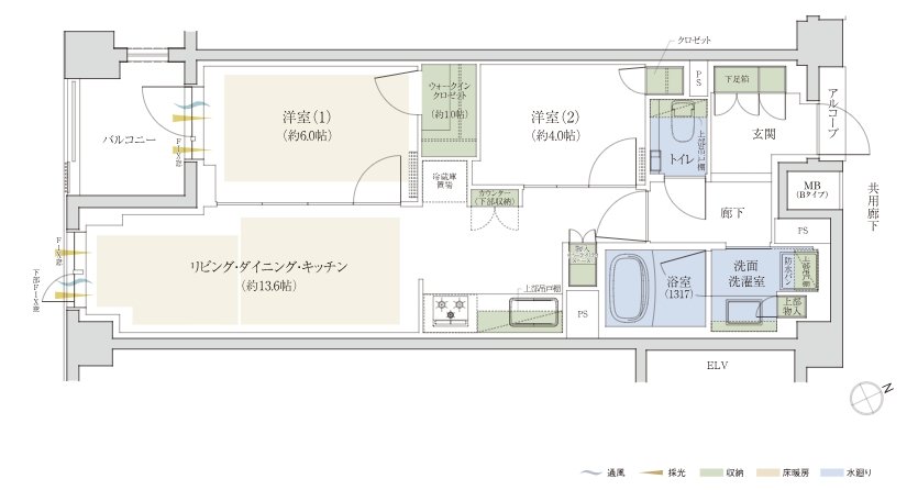 ジオ市谷仲之町 間取り Bタイプ
