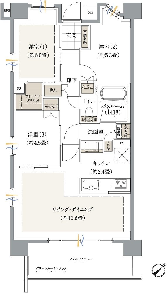 ザ・ライオンズ妙典 間取り E type