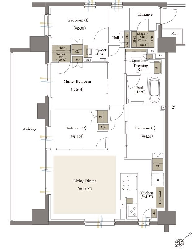 リビオシティ文京小石川 間取り D-85Aタイプ(第三期1次)