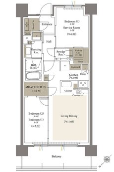 リビオシティ文京小石川 間取り Bw-59B3タイプ