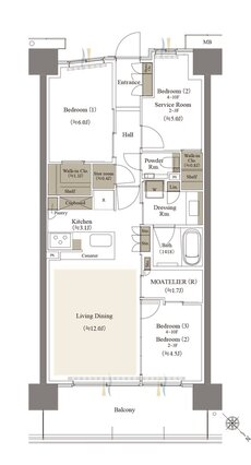 リビオシティ文京小石川 間取り A-71Gタイプ