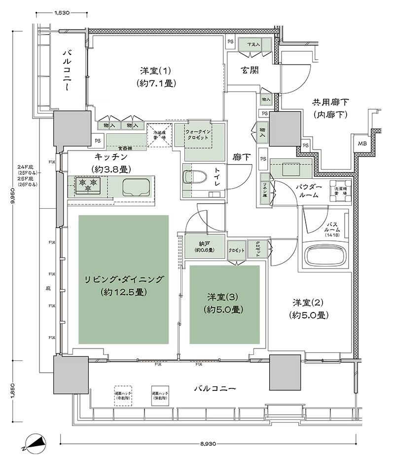 シティタワー東京田町 間取り J-3 type
