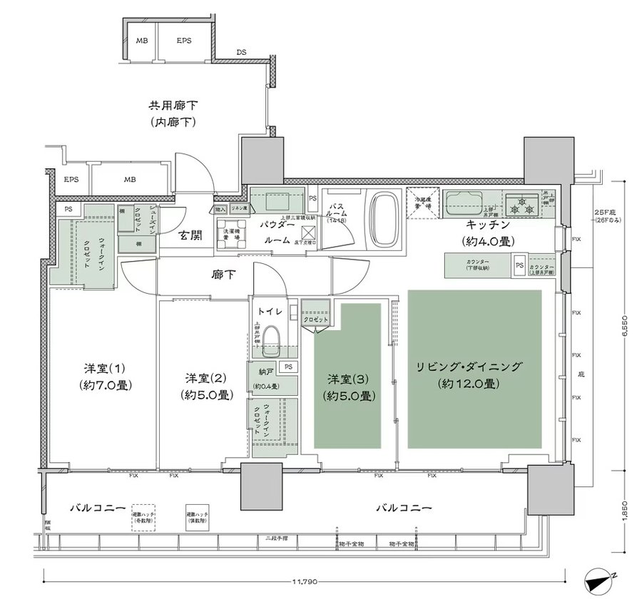 シティタワー東京田町 間取り L-3 type