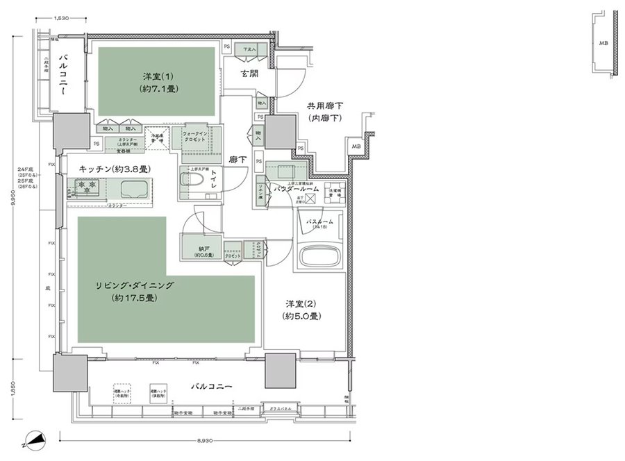 シティタワー東京田町 間取り J-2 type